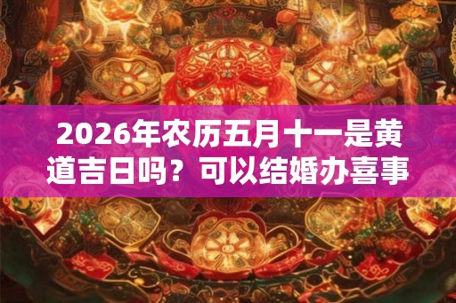 2026年农历五月十一是黄道吉日吗？可以结婚办喜事吗？