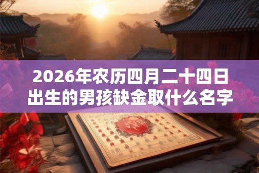 2026年农历四月二十四日出生的男孩缺金取什么名字好? 2026年农历四月二十四日出生的男孩缺金取什么名字好?