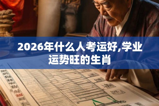 2026年什么人考运好,学业运势旺的生肖 2026年什么人考运好,学业运势旺的生肖
