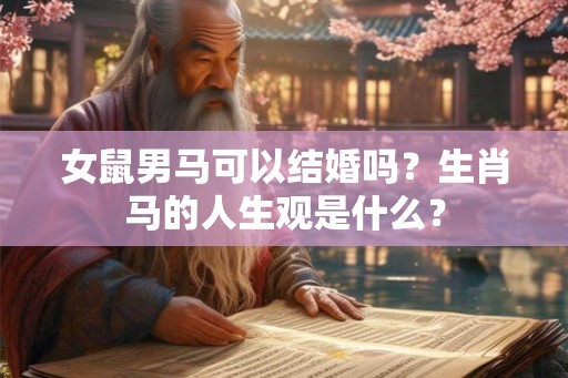 女鼠男马可以结婚吗？生肖马的人生观是什么？