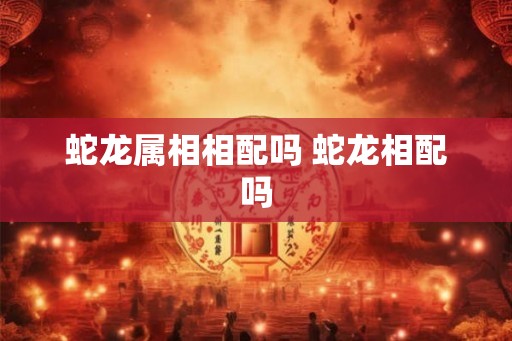 蛇龙属相相配吗 蛇龙相配吗