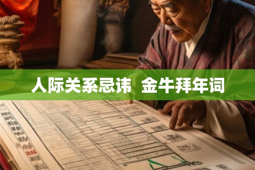 人际关系忌讳  金牛拜年词