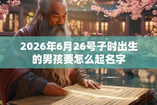 2026年6月26号子时出生的男孩要怎么起名字