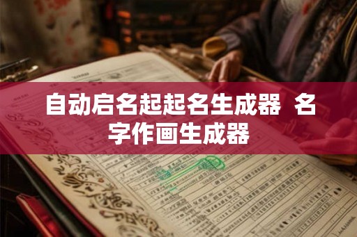 自动启名起起名生成器  名字作画生成器