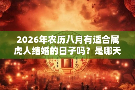 2026年农历八月有适合属虎人结婚的日子吗？是哪天？