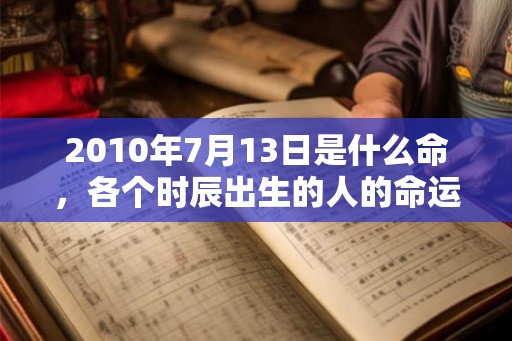 2010年7月13日是什么命，各个时辰出生的人的命运