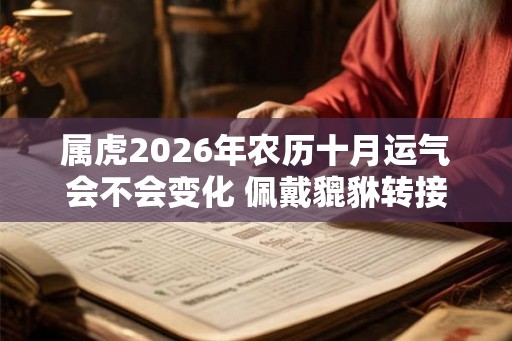 属虎2026年农历十月运气会不会变化 佩戴貔貅转接运势