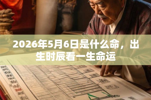 2026年5月6日是什么命，出生时辰看一生命运