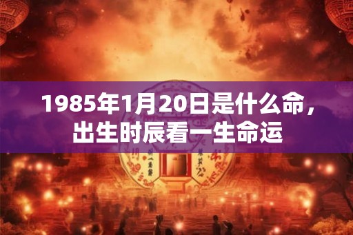 1985年1月20日是什么命，出生时辰看一生命运