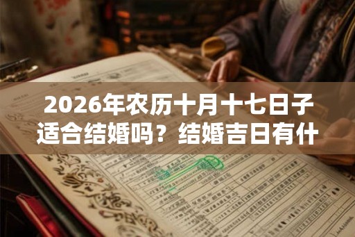 2026年农历十月十七日子适合结婚吗？结婚吉日有什么说法？
