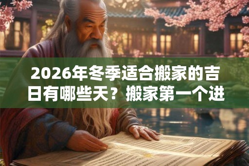 2026年冬季适合搬家的吉日有哪些天？搬家第一个进门的人该拿什么？