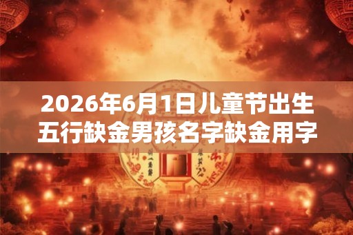 2026年6月1日儿童节出生五行缺金男孩名字缺金用字推荐