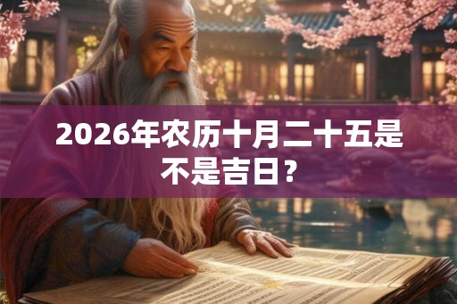 2026年农历十月二十五是不是吉日？