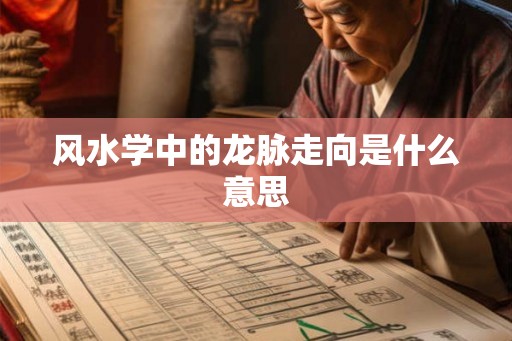 风水学中的龙脉走向是什么意思
