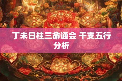 丁未日柱三命通会 干支五行分析 丁未日柱三命通会 干支五行分析