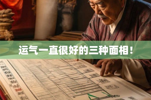 运气一直很好的三种面相! 运气一直很好的三种面相!