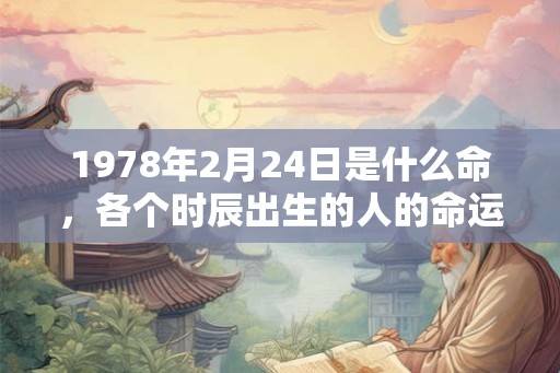 1978年2月24日是什么命，各个时辰出生的人的命运