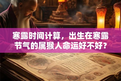 寒露时间计算,出生在寒露节气的属猴人命运好不好? 寒露时间计算,出生在寒露节气的属猴人命运好不好?