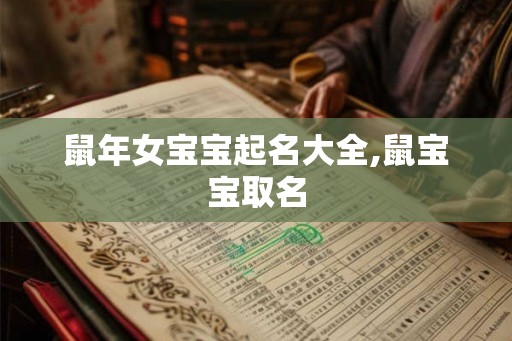 鼠年女宝宝起名大全,鼠宝宝取名