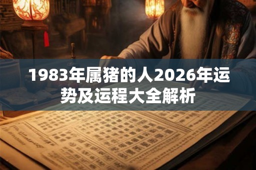 1983年属猪的人2026年运势及运程大全解析