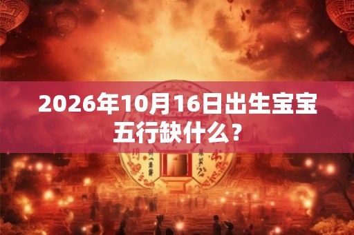 2026年10月16日出生宝宝五行缺什么？