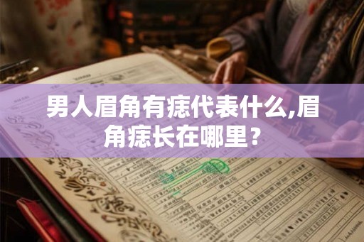 男人眉角有痣代表什么,眉角痣长在哪里？