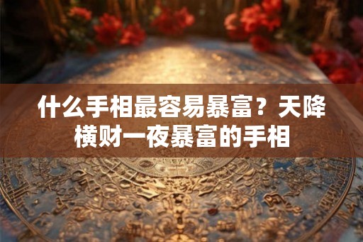 什么手相最容易暴富？天降横财一夜暴富的手相