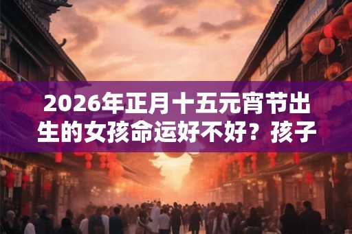 2026年正月十五元宵节出生的女孩命运好不好？孩子命硬？