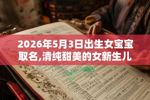 2026年5月3日出生女宝宝取名,清纯甜美的女新生儿名字