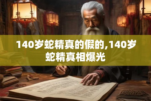 140岁蛇精真的假的,140岁蛇精真相爆光 140岁蛇精真的假的,140岁蛇精真相爆光