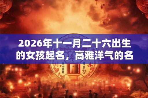 2026年十一月二十六出生的女孩起名，高雅洋气的名字精选