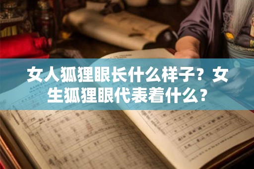 女人狐狸眼长什么样子？女生狐狸眼代表着什么？