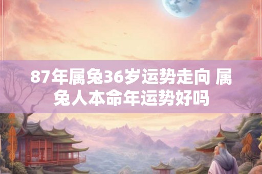 87年属兔36岁运势走向 属兔人本命年运势好吗