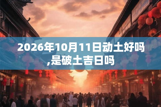2026年10月11日动土好吗,是破土吉日吗