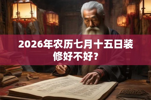2026年农历七月十五日装修好不好？