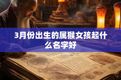 3月份出生的属猴女孩起什么名字好