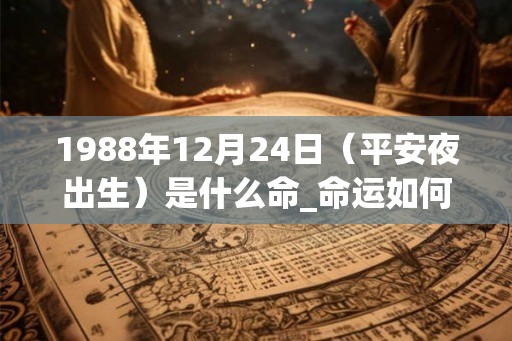 1988年12月24日（平安夜出生）是什么命_命运如何