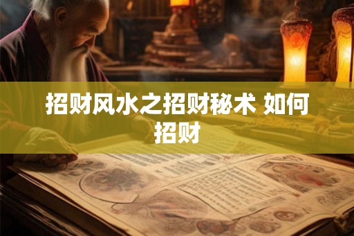 招财风水之招财秘术 如何招财