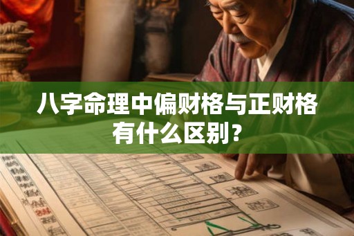 八字命理中偏财格与正财格有什么区别？