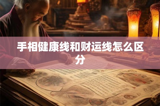 手相健康线和财运线怎么区分
