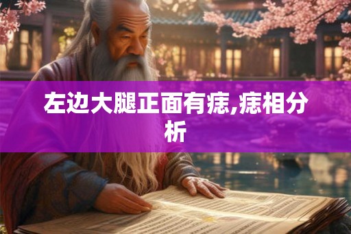 左边大腿正面有痣,痣相分析