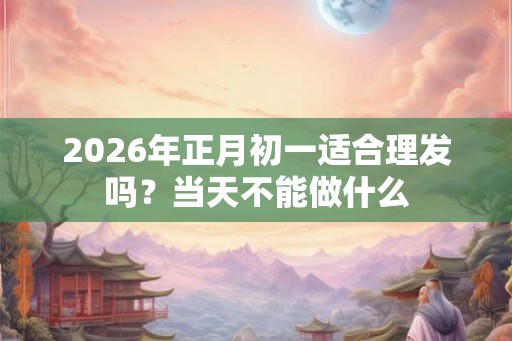 2026年正月初一适合理发吗？当天不能做什么