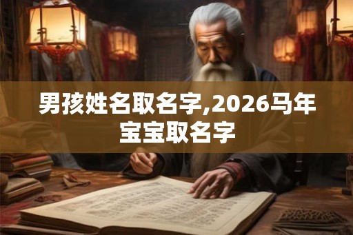 男孩姓名取名字,2026马年宝宝取名字