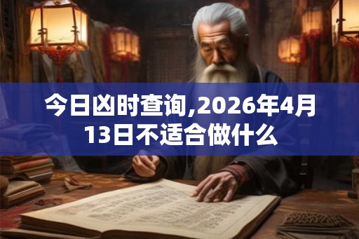 今日凶时查询,2026年4月13日不适合做什么