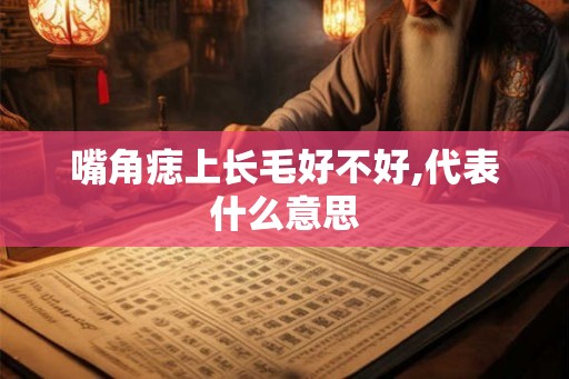 嘴角痣上长毛好不好,代表什么意思 嘴角痣上长毛好不好,代表什么意思