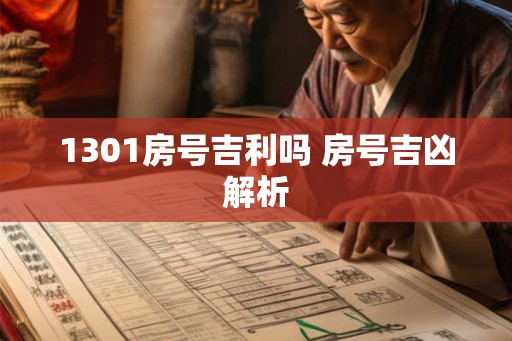 1301房号吉利吗 房号吉凶解析