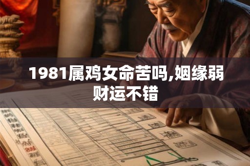 1981属鸡女命苦吗,姻缘弱财运不错
