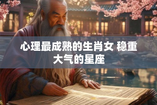 心理最成熟的生肖女 稳重大气的星座