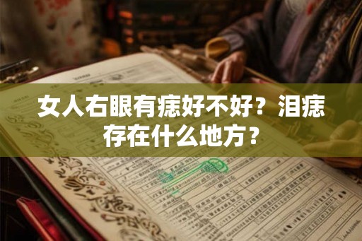 女人右眼有痣好不好？泪痣存在什么地方？