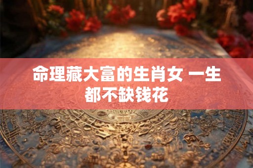 命理藏大富的生肖女 一生都不缺钱花